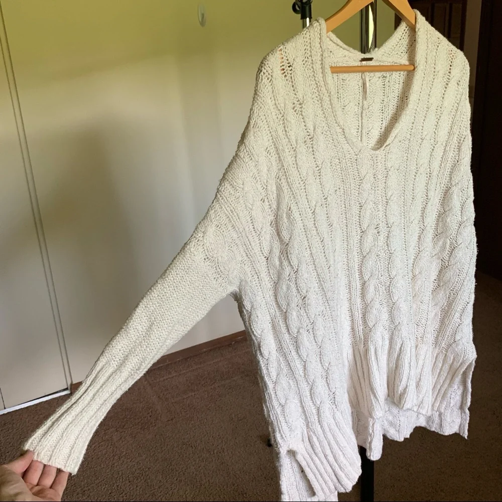 Free People Oversized Cable Knit Sweater